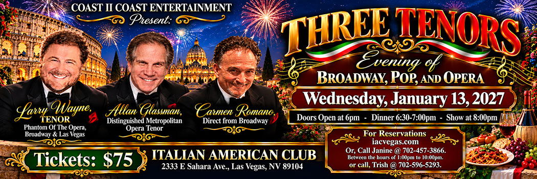 Three Tenors Larry Wayne, Allan Glassman, Carmen Romano