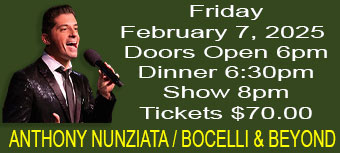 Award-winning singer, songwriter and entertainer Anthony Nunziata makes a rare Las Vegas appearance for an exclusive concert at the Italian American Club on Friday, February 7, 2025. Performing over 400 concerts the past decade all around the world, classically-trained tenor Nunziata has performed sold-out shows at venues including the legendary Café Carlyle in New York City and Carnegie Hall with The New York Pops Orchestra. 